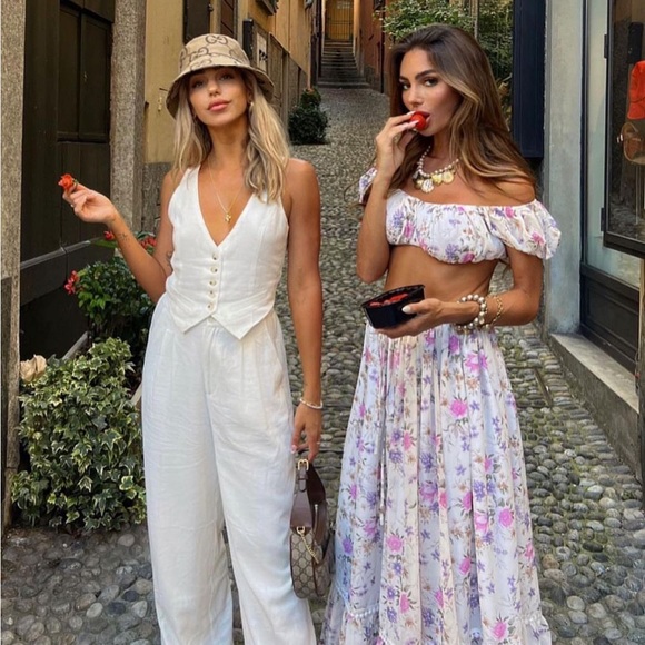 Floral Two piece set - European summer vacation - Picture 3 of 6